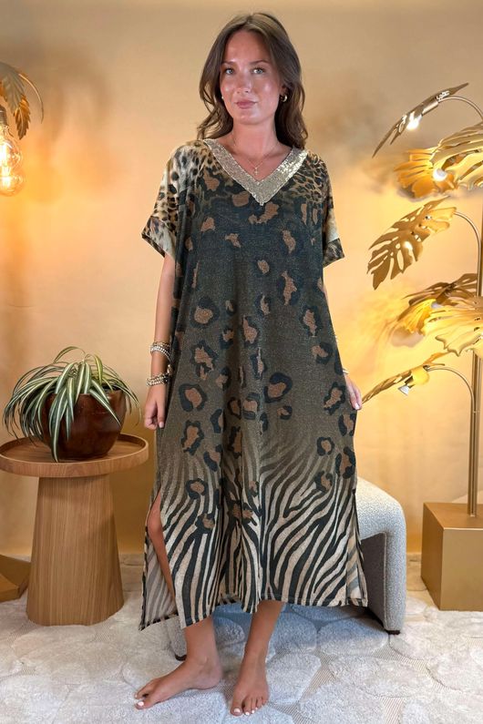 Made in Italy Roza T Shirt Dress Animal Ombre /60 =